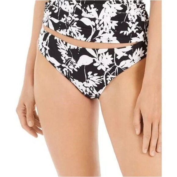 Tommy Hilfiger XL Mid-Rise Bikini Bottom Moderate Coverage Floral Swimwear - Picture 1 of 8